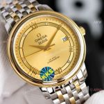 Copy Omega De Ville Prestige Two Tone Gold Watches